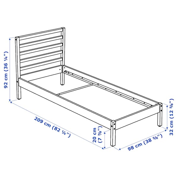 TARVA Bed structure - pine/Luröy 90x200 cm , 90x200 cm