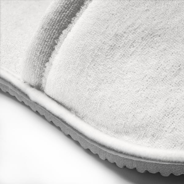 TÅSJÖN slippers, white, S/M