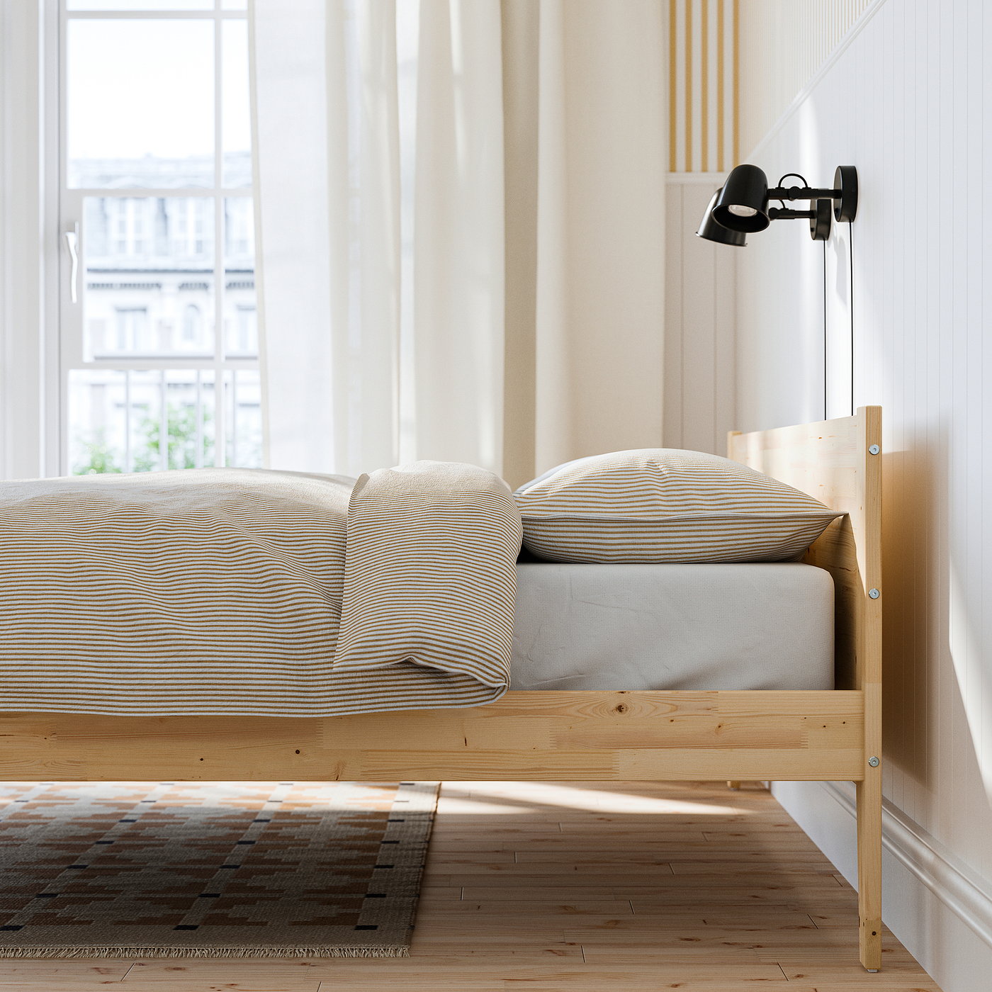 TAXÅSKLINT bed frame, pine, 160x200 cm