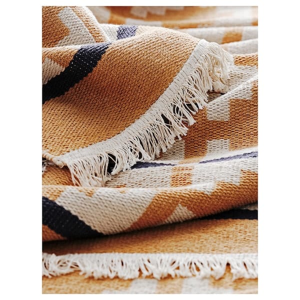 Ikea TELEGRAFLINJE - Rug, flatwoven, yellow-beige, 170x240 cm