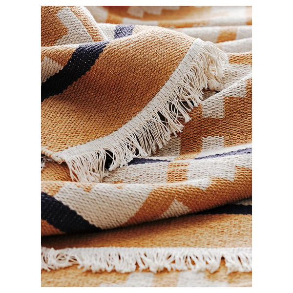 TELEGRAFLINJE rug, flatwoven, yellow-beige, 170x240 cm