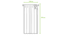 GLADIS WHITE FILTER CURTAIN 140X295CM WEBBING AND CONCEALED LOOP