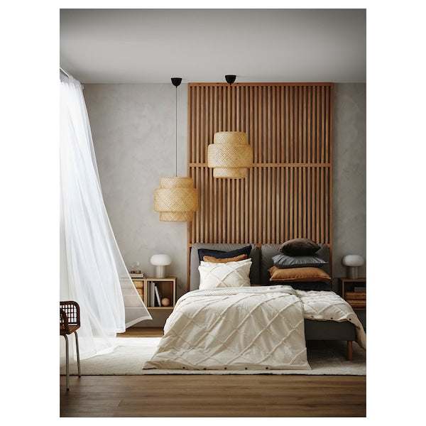 TERESIA sheer curtains, 1 pair, white/with rod pocket, 145x300 cm