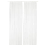 TERESIA sheer curtains, 1 pair, white/with rod pocket, 145x300 cm