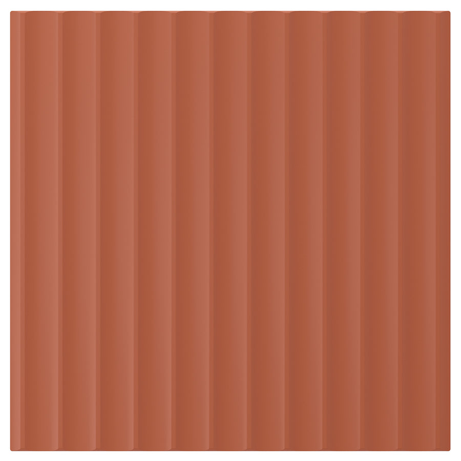 TERRSJÖ door, red-brown wave pattern, 39.7x39.7 cm