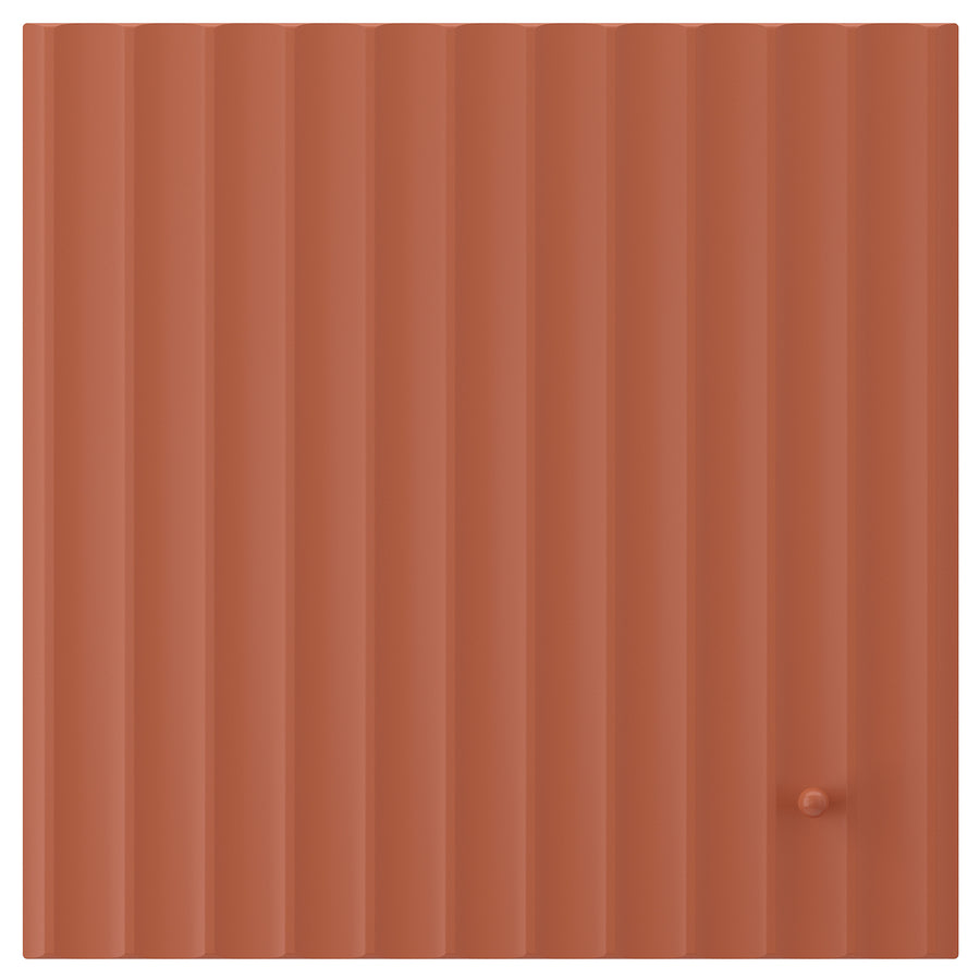 TERRSJÖ door, red-brown wave pattern, 39.7x39.7 cm