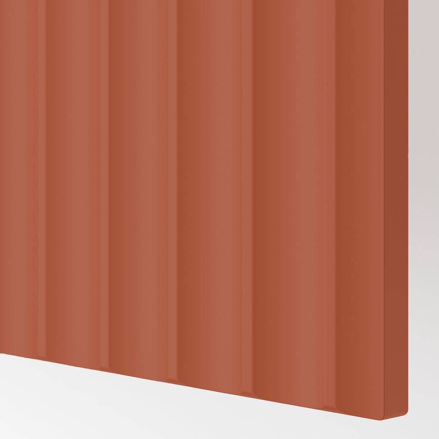 TERRSJÖ cover panel, red-brown wave pattern, 39.0x81.3 cm