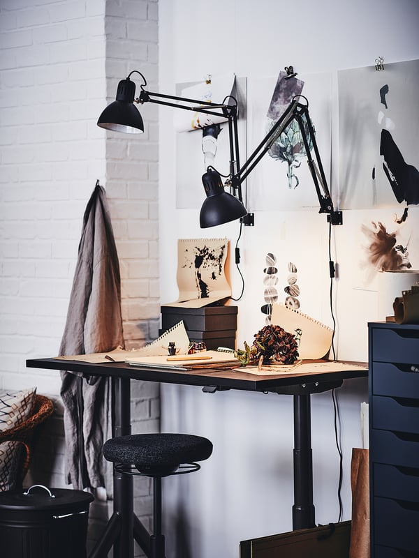 TERTIAL work lamp, dark grey, 17 cm