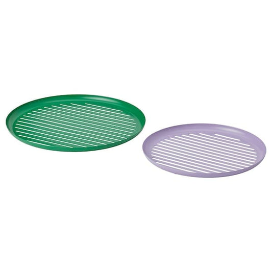 Ikea TESAMMANS - Tray, set of 2, green/lilac