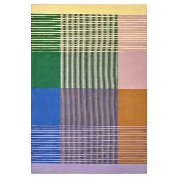 TESAMMANS - Rug, flatwoven, multicolour, 155x220 cm
