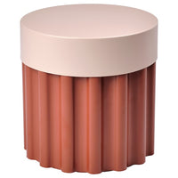 TESAMMANS - Side table, red-brown/pink, 37x37 cm