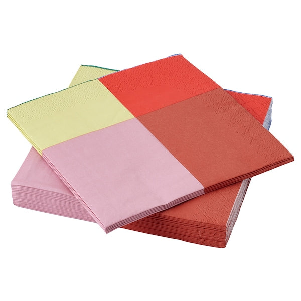 TESAMMANS - Paper napkin, multicolour, 33x33 cm