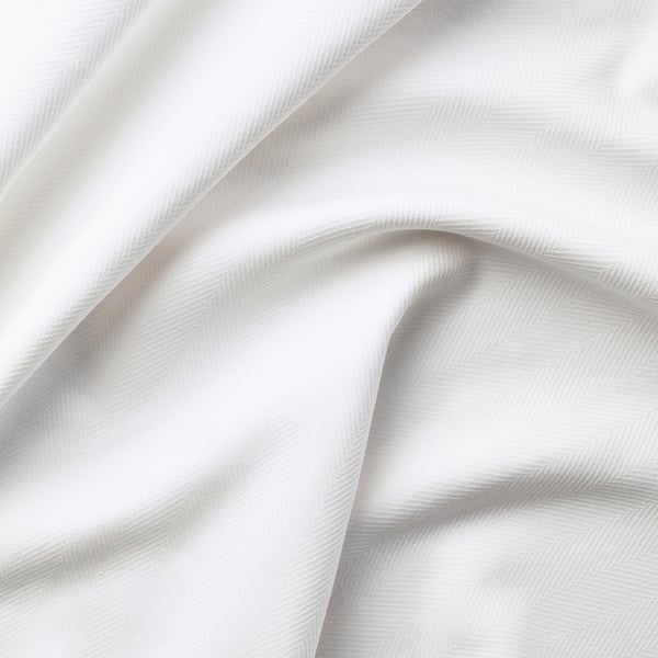 TIBAST curtains, 1 pair, white/with heading tape, 145x300 cm