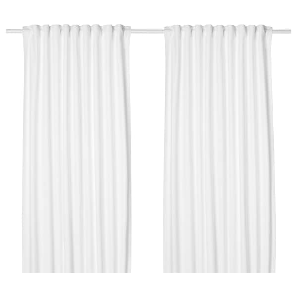 Ikea TIBAST Curtains, 1 pair - white 145x300 cm , 145x300 cm