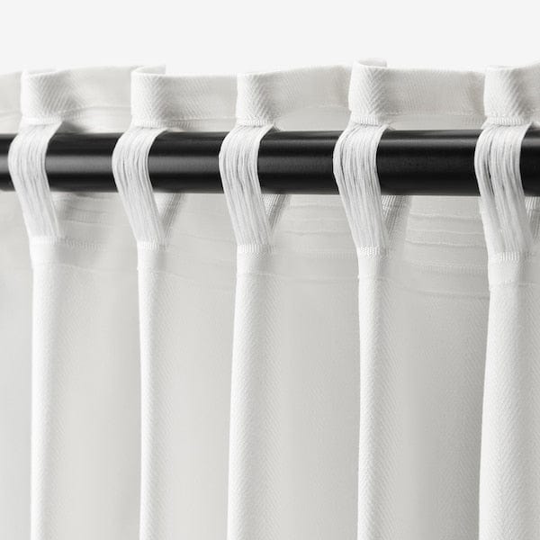 Ikea TIBAST Curtains, 1 pair - white 145x300 cm , 145x300 cm