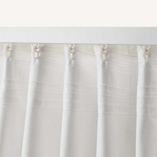 Ikea TIBAST Curtains, 1 pair - white 145x300 cm , 145x300 cm