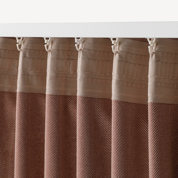 TIBAST Semi-darkening curtains, 1 pair - dark red 145x300 cm , 145x300 cm