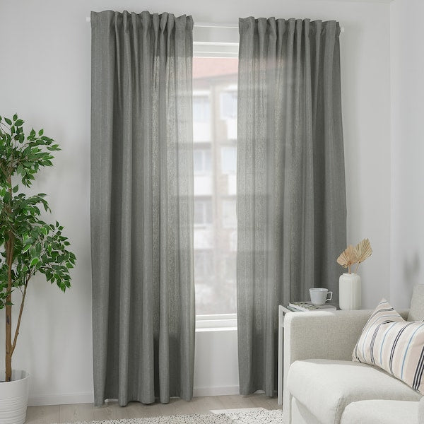 TIBAST - Curtains semioscurante, 1 pair , 145x300 cm