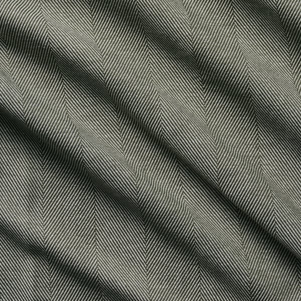 TIBAST room darkening curtains, 1 pair, dark green/with heading tape, 145x300 cm