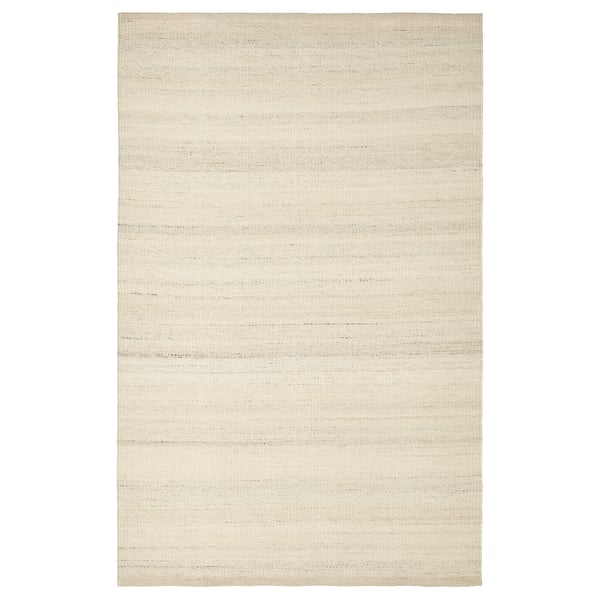 TIDTABELL rug, flatwoven, beige, 133x195 cm