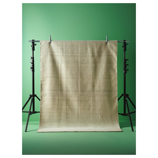 TIDTABELL - TIDTABELL Rug, flatwoven, beige, 133x195 cm