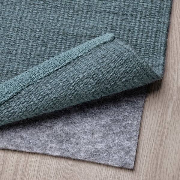 TIDTABELL rug, flatwoven, grey-blue, 133x195 cm