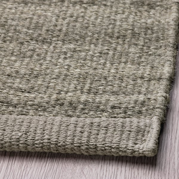 TIDTABELL rug, flatwoven, grey, 80x150 cm