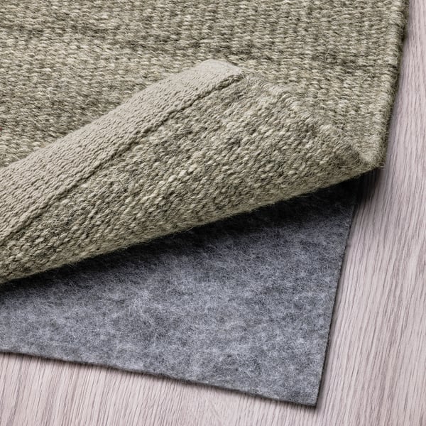 TIDTABELL rug, flatwoven, grey, 133x195 cm