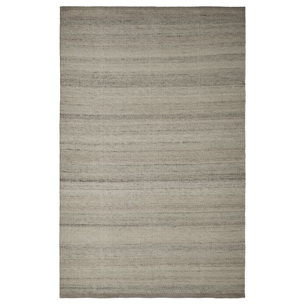 TIDTABELL rug, flatwoven, grey, 133x195 cm