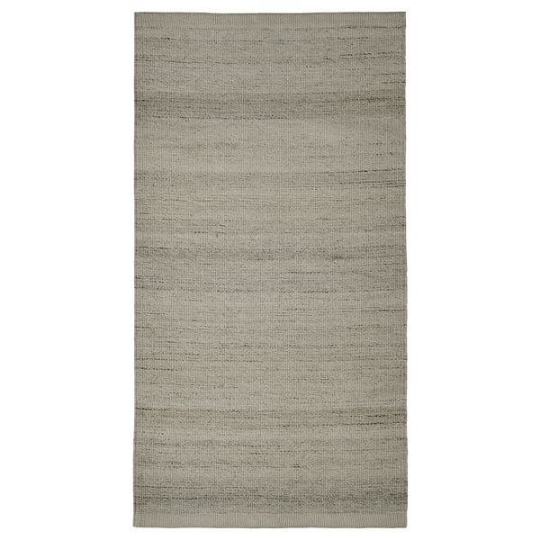 TIDTABELL rug, flatwoven, grey, 80x150 cm