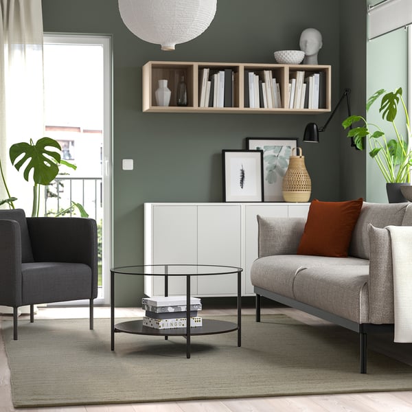 TIDTABELL rug, flatwoven, grey, 200x300 cm