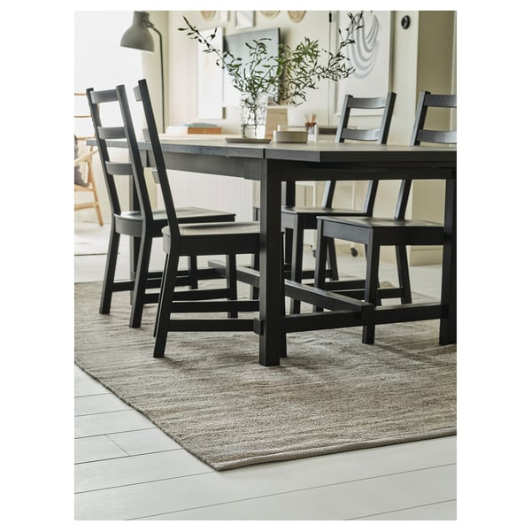 TIDTABELL rug, flatwoven, grey, 170x240 cm