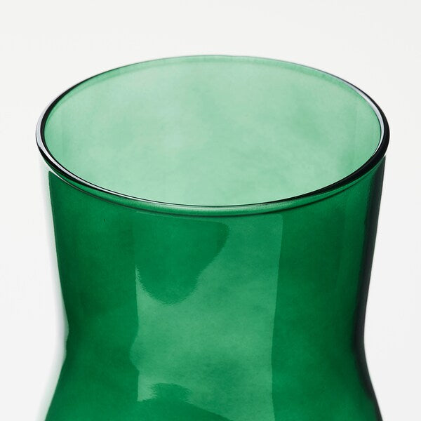 TIDVATTEN - Vase, green, 17 cm