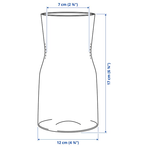 TIDVATTEN - Vase, green, 17 cm