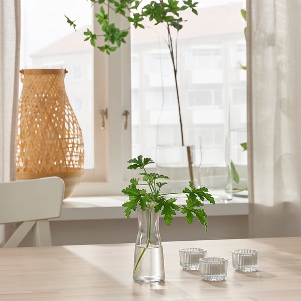 TIDVATTEN vase, clear glass, 14 cm