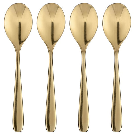 TILLAGD - Coffee spoon, brass-coloured,12 cm