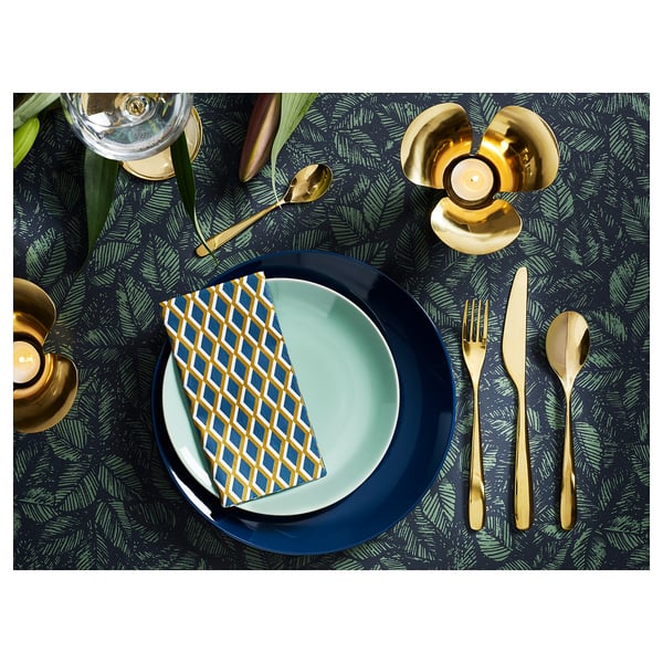 TILLAGD - TILLAGD 24-piece cutlery set, brass-colour
