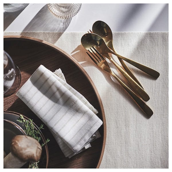 Ikea TILLAGD - 24-piece cutlery set, brass-colour