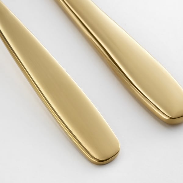 TILLAGD - TILLAGD 2-piece serving set, brass-colour