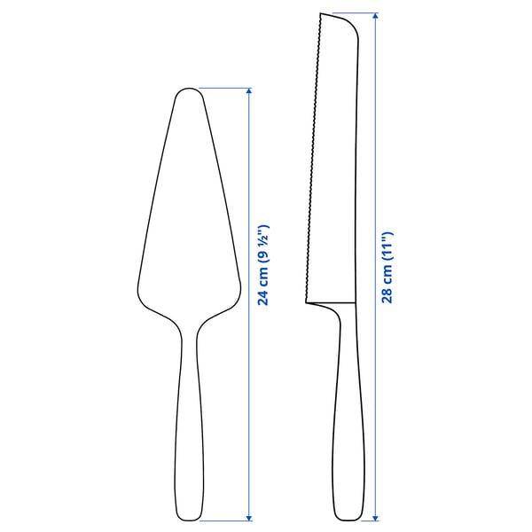 TILLAGD - TILLAGD 2-piece serving set, brass-colour
