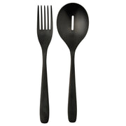 TILLAGD 2-piece serving set, black, 24 cm