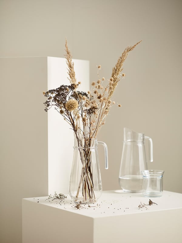 TILLBRINGARE - Jug, clear glass, 1.7 l