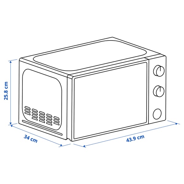 TILLREDA microwave oven, white, 43.9x25.8x34.0 cm