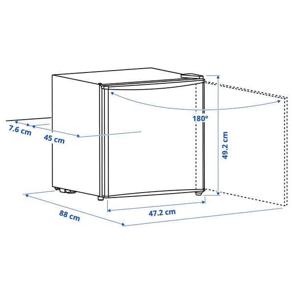 TILLREDA fridge, freestanding/white, 43 l