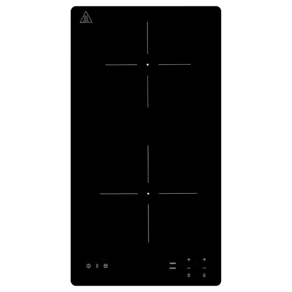 TILLREDA portable induction hob, 2 zones white, 28x6.2x52 cm