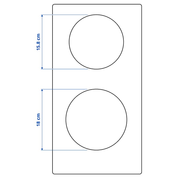 TILLREDA portable induction hob, 2 zones white, 28x6.2x52 cm