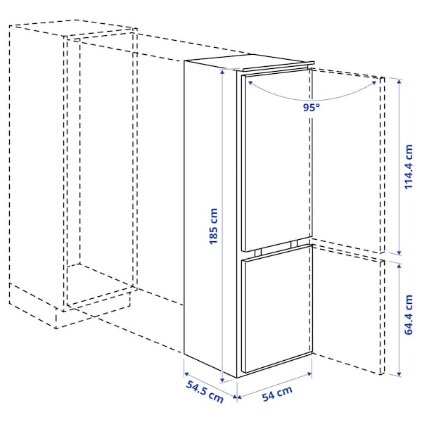 TINAD - Fridge/freezer, IKEA 500 integrated,210/79 l