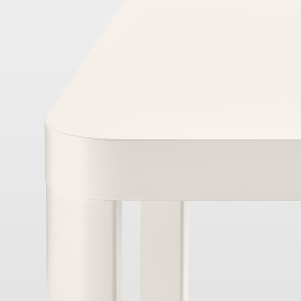 TINGBY side table on castors, white, 50x50 cm