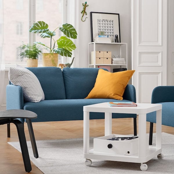 Ikea TINGBY - Side table on castors, white, 50x50 cm