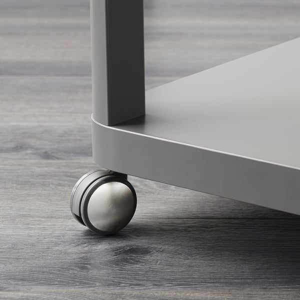 TINGBY side table on castors, grey, 50x50 cm